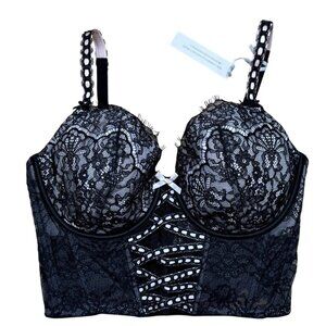 Victorias Secret Dream Angels Lightly Lined Heritage Ribbon Slot Bra Top NWT